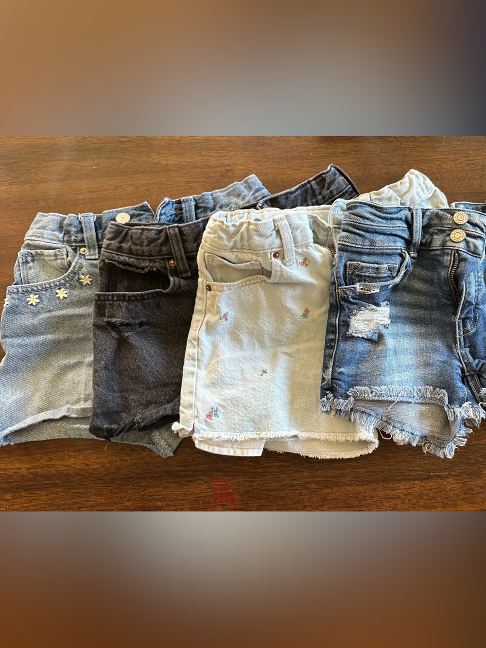 Kids Denim Shorts 4 pack size 10 -Flying Monkey and Old Navy